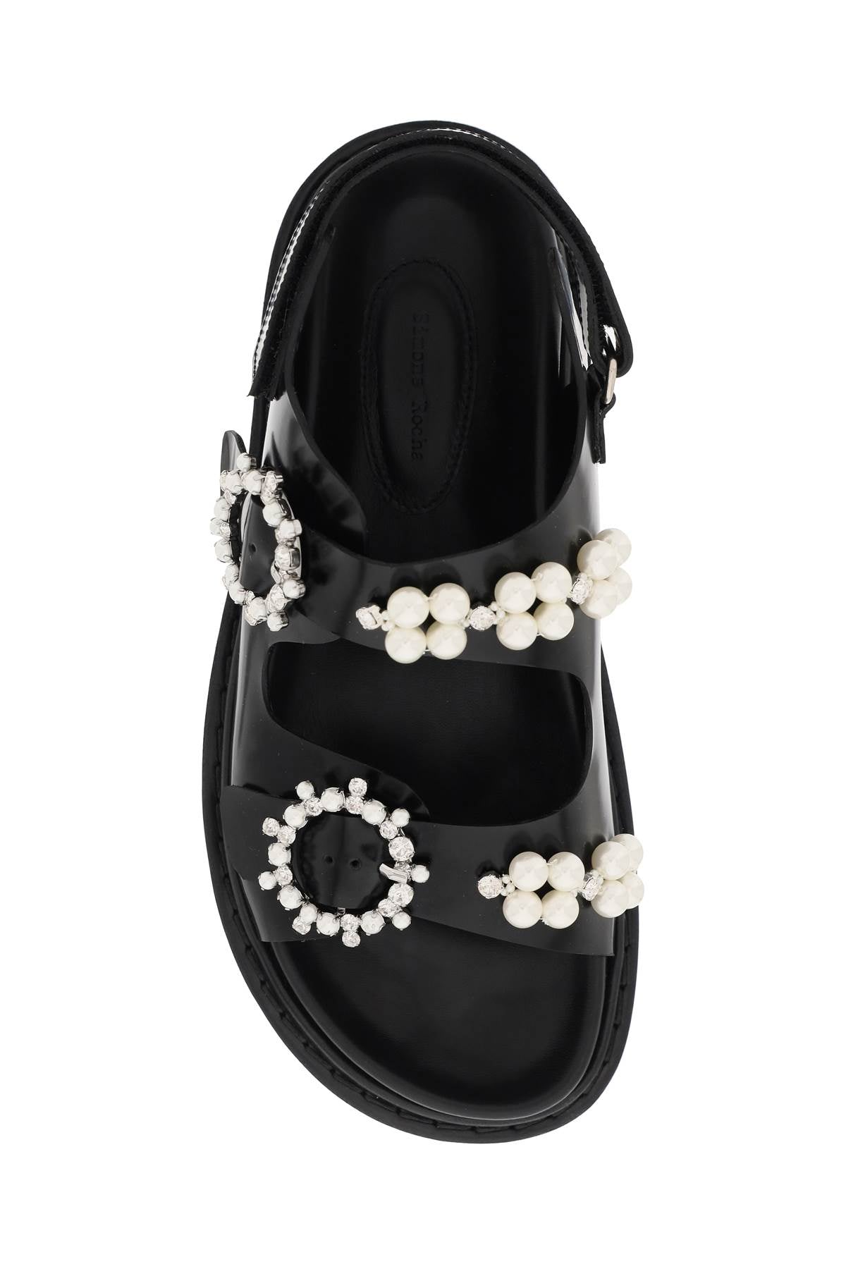 Simone rocha platform sandals with pearls and crystals-1