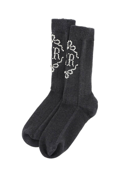 Simone rocha sr socks with pearls and crystals-1