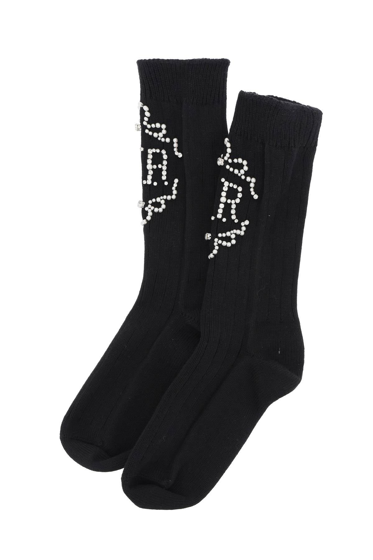 Simone rocha sr socks with pearls and crystals-1