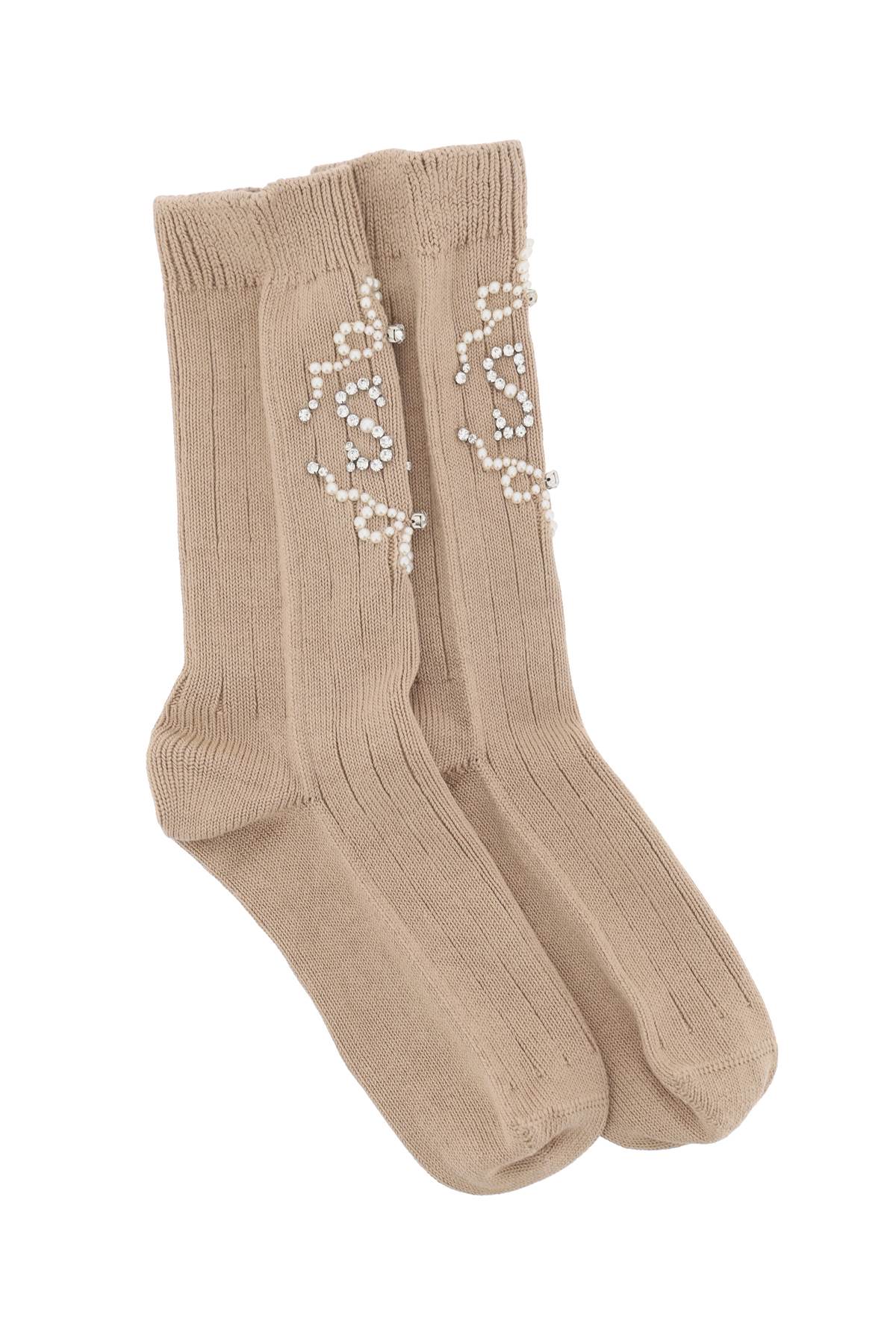 Simone rocha sr socks with pearls and crystals-0