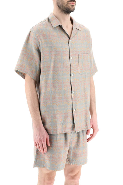 Portuguese flannel cotton viscose 'resort' short sleeve shirt-1