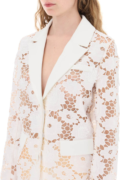 Self portrait cotton floral lace jacket-3