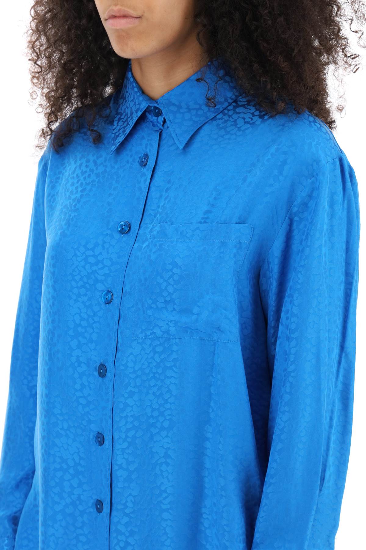Art dealer charlie shirt in jacquard silk-3