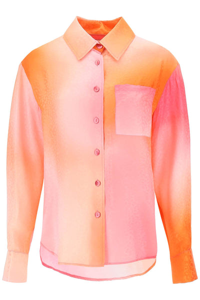 Art dealer charlie shirt in jacquard silk-0