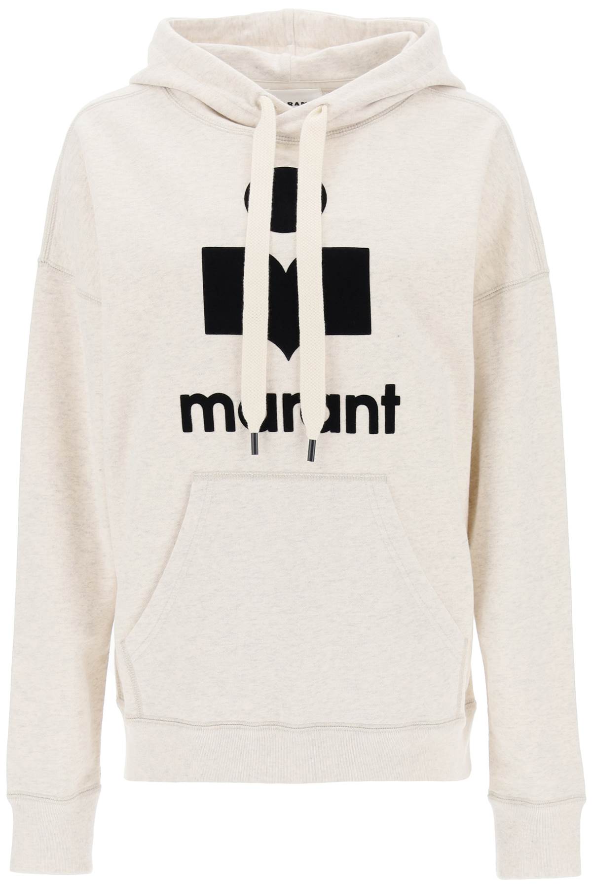 Isabel marant etoile mansel hoodie with flocked logo-0