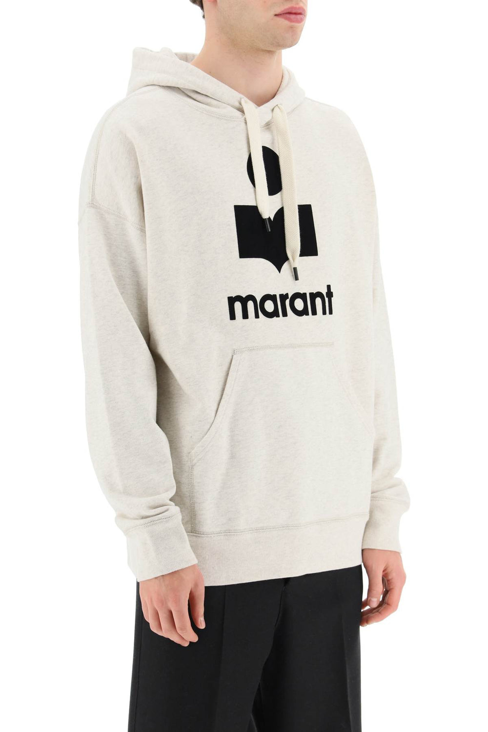 Marant 'miley' hoodie with flocked logo-1
