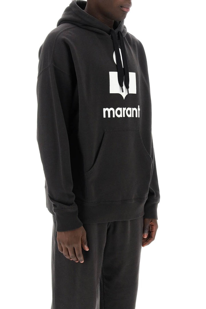 Marant miley flocked logo hoodie-1