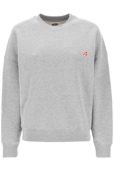 Autry crew-neck sweatshirt with logo patch-0