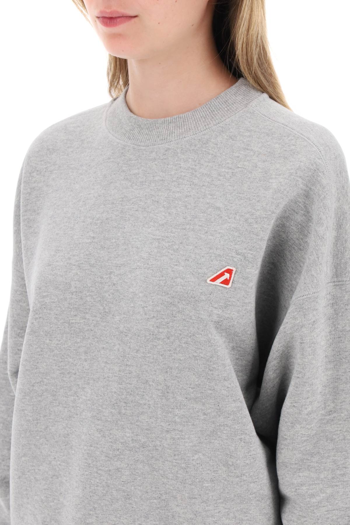Autry crew-neck sweatshirt with logo patch-3