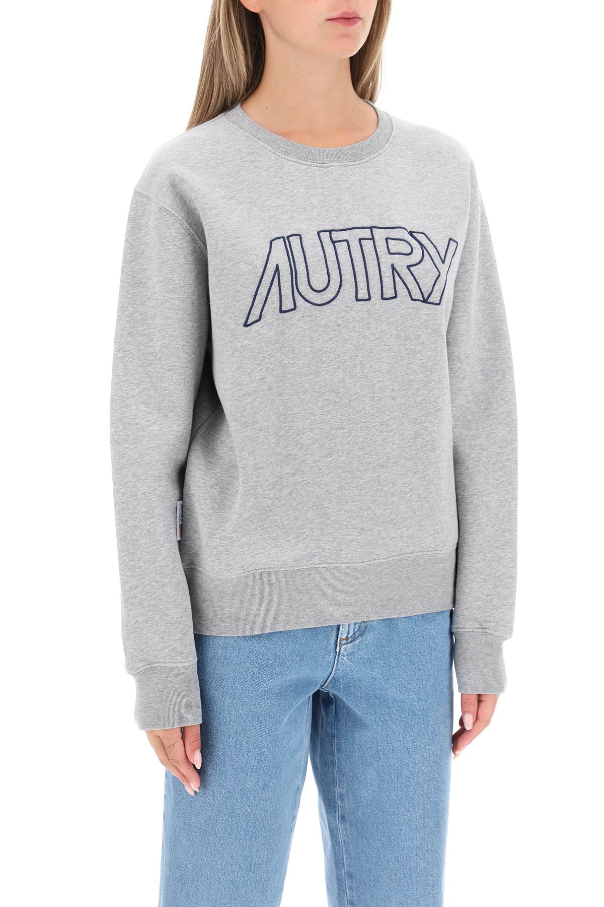 Autry crew-neck sweatshirt with logo embroidery-1