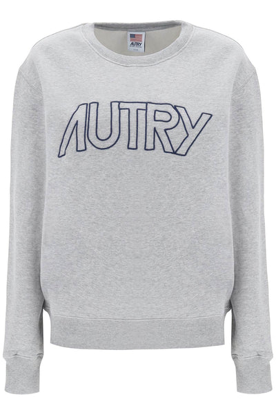 Autry crew-neck sweatshirt with logo embroidery-0