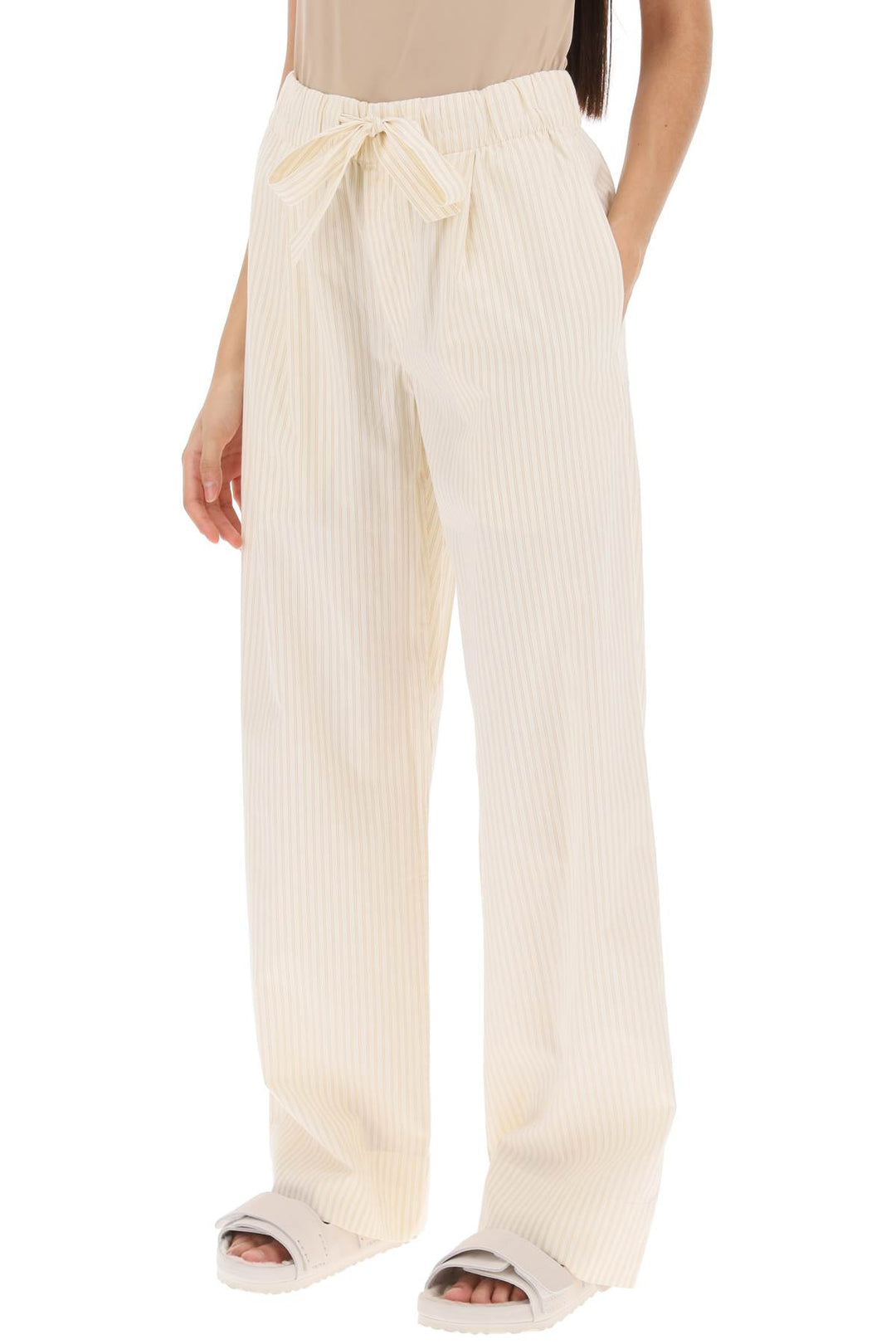 Birkenstock x tekla pajama pants in striped organic poplin-3