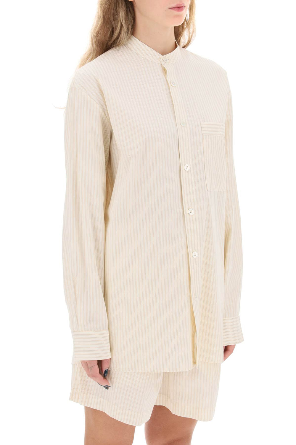 Birkenstock x tekla organic poplin pajama shirt-1