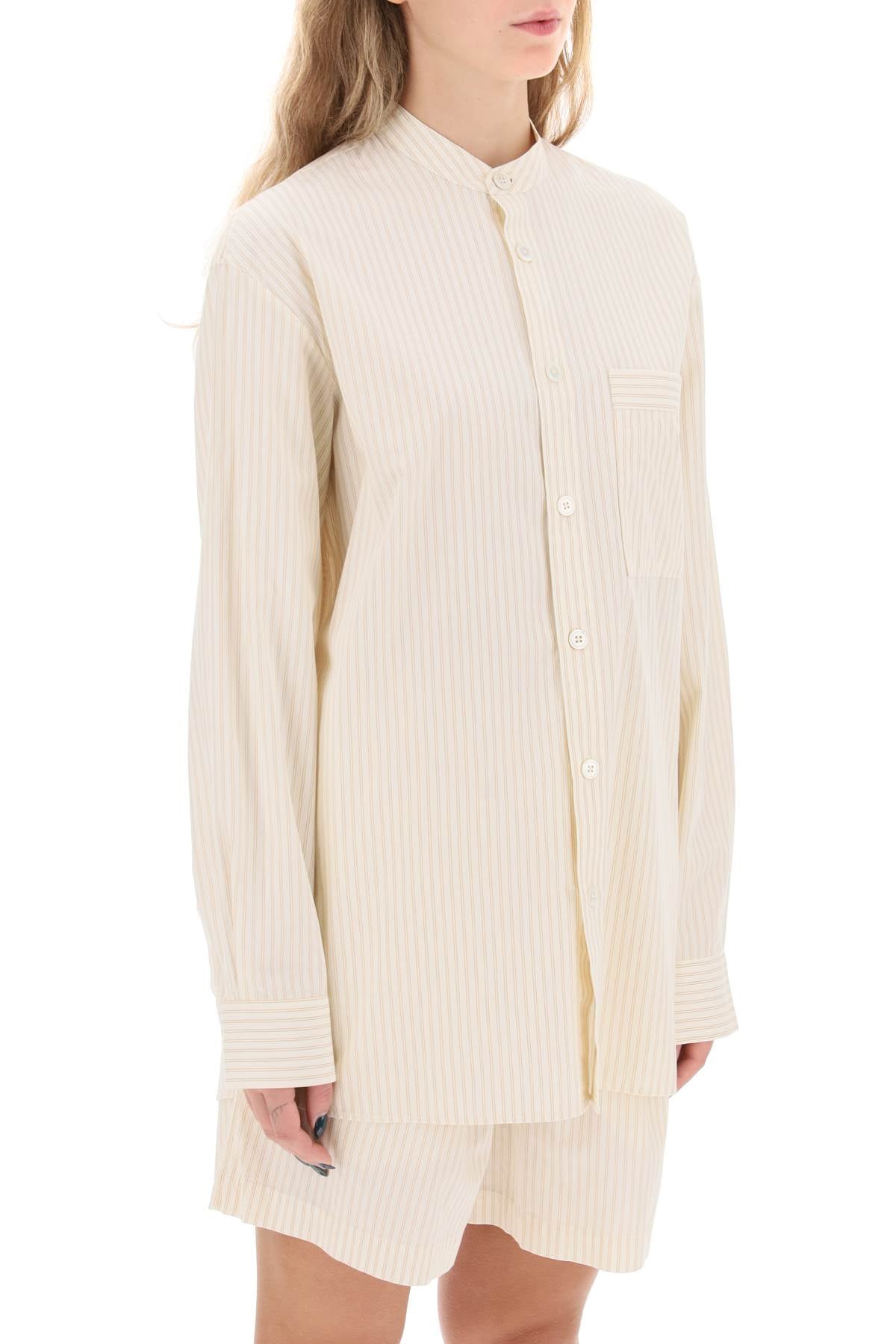 Birkenstock x tekla organic poplin pajama shirt-1