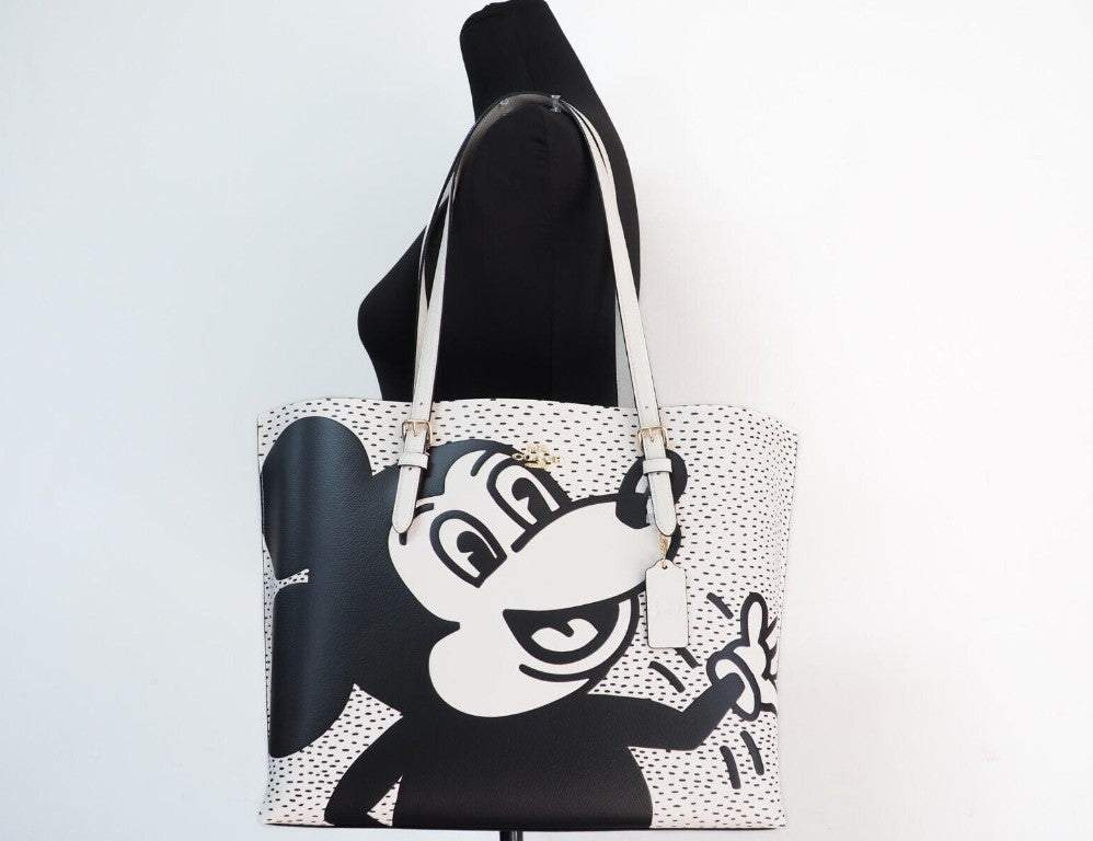COACH (C6978) Mickey Mouse X Keith Haring Mollie Large Leather Shoulder Tote Bag COACH, feed-agegroup-adult, feed-color-Brown, feed-gender-female, Tote Bags - Women - Bags at SEYMAYKA