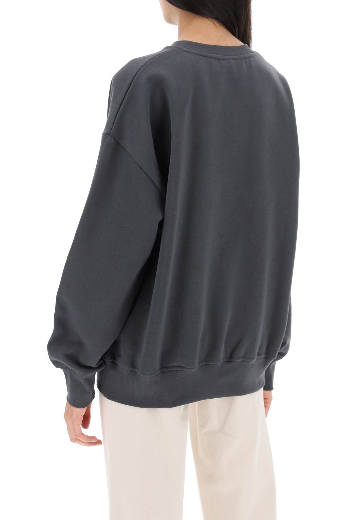 Ganni oversized sweatshirt with logo print-2