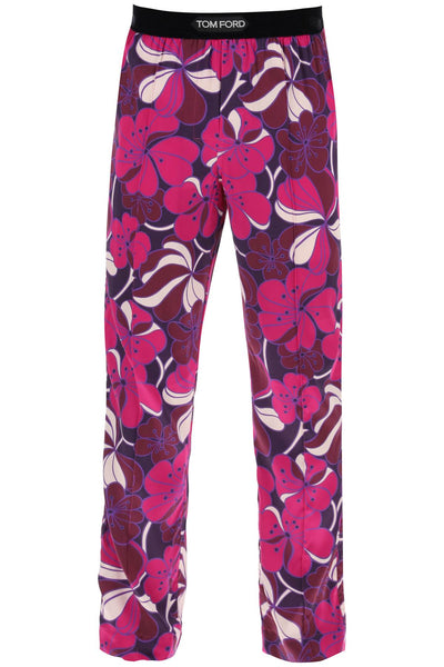 Tom ford pajama pants in floral silk-0
