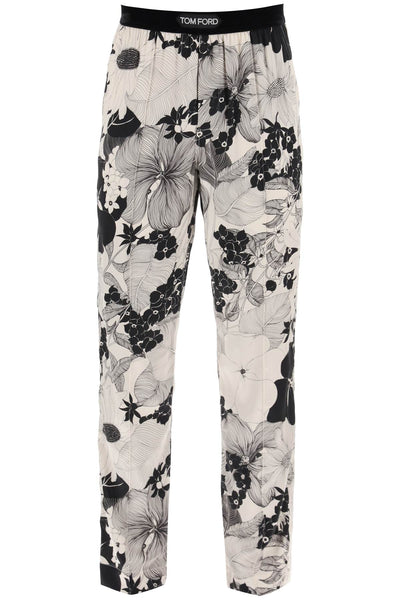 Tom ford pajama pants in floral silk-0