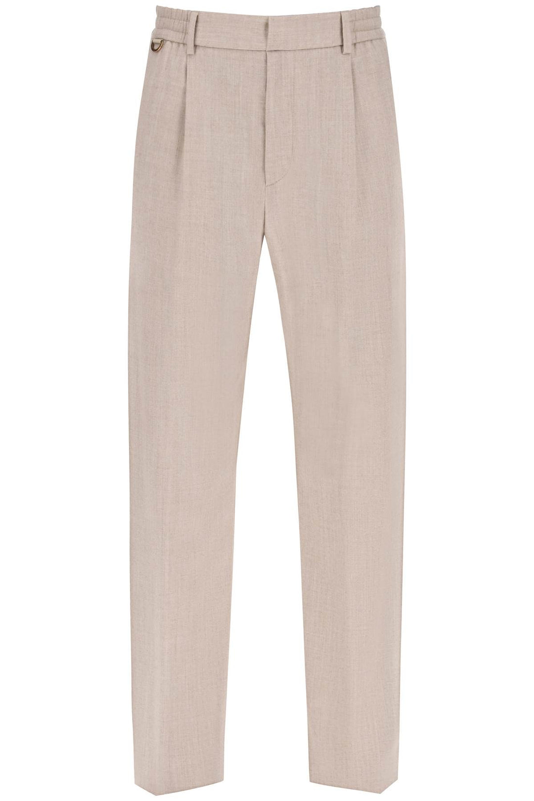 Agnona single pleat wool silk trousers-0