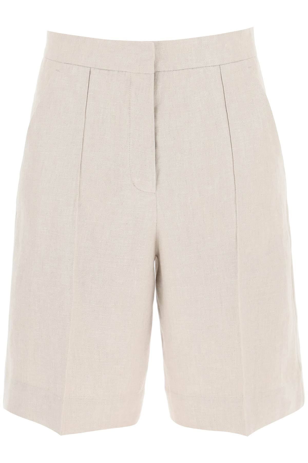 Agnona linen twill shorts-0