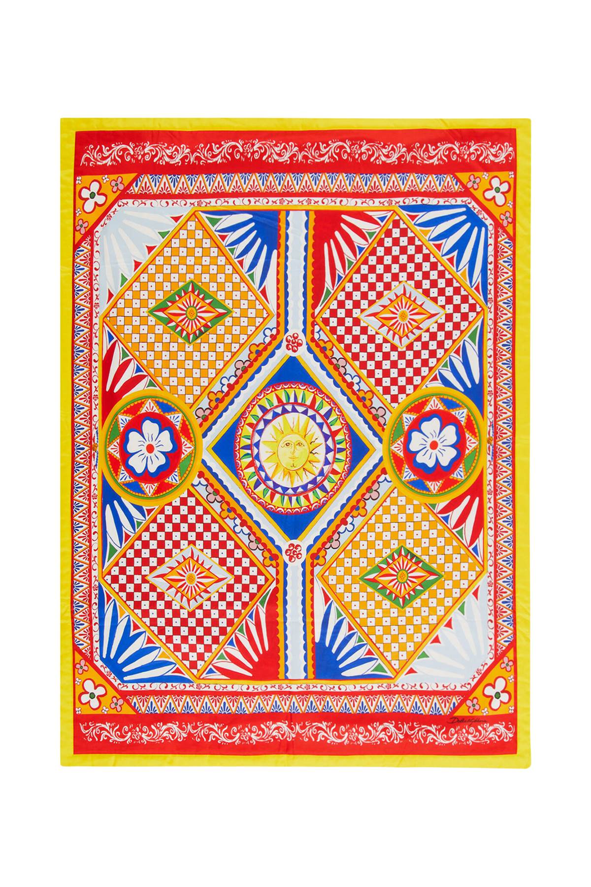 Dolce & gabbana printed silk quilted blanket-0