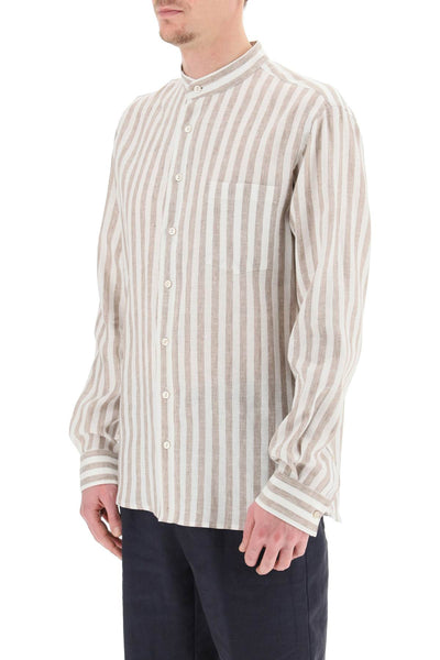 Agnona striped linen shirt-3