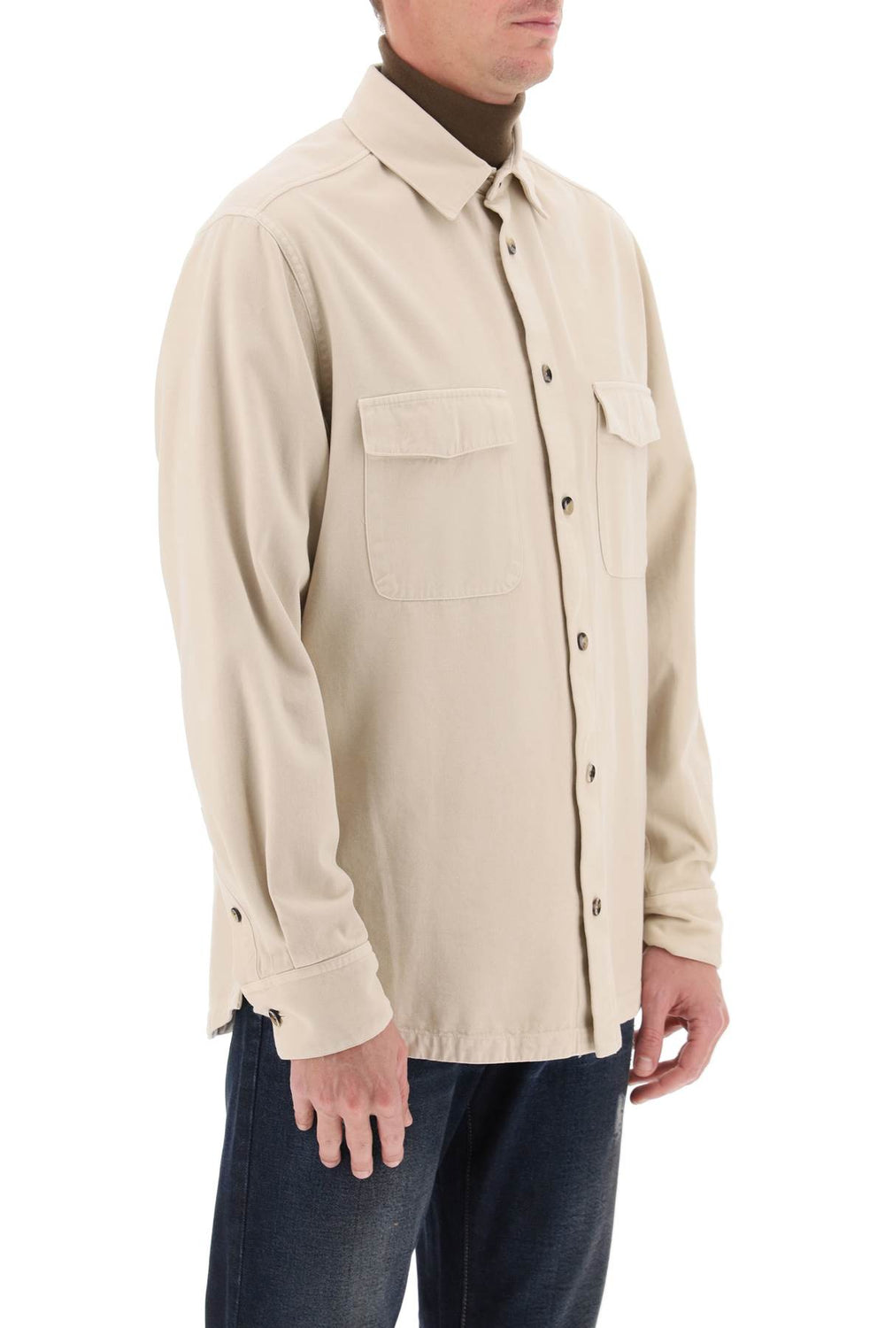 Agnona cotton & cashmere shirt-1