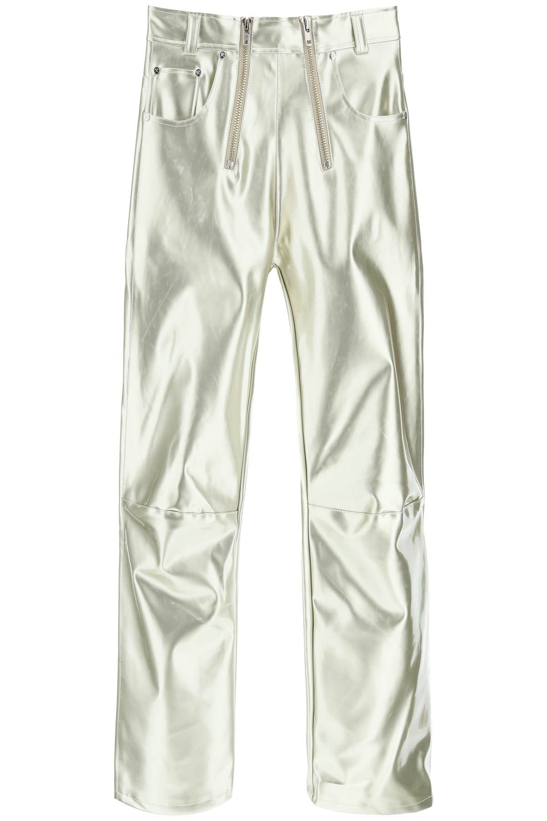 Gmbh double zip vinyl pants-0