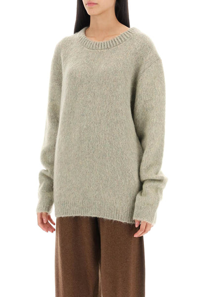 Lemaire sweater in melange-effect brushed yarn-3