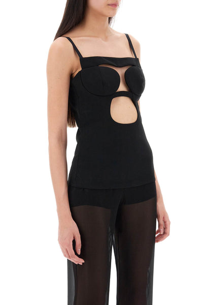 Nensi dojaka cut-out top with padded cup-1