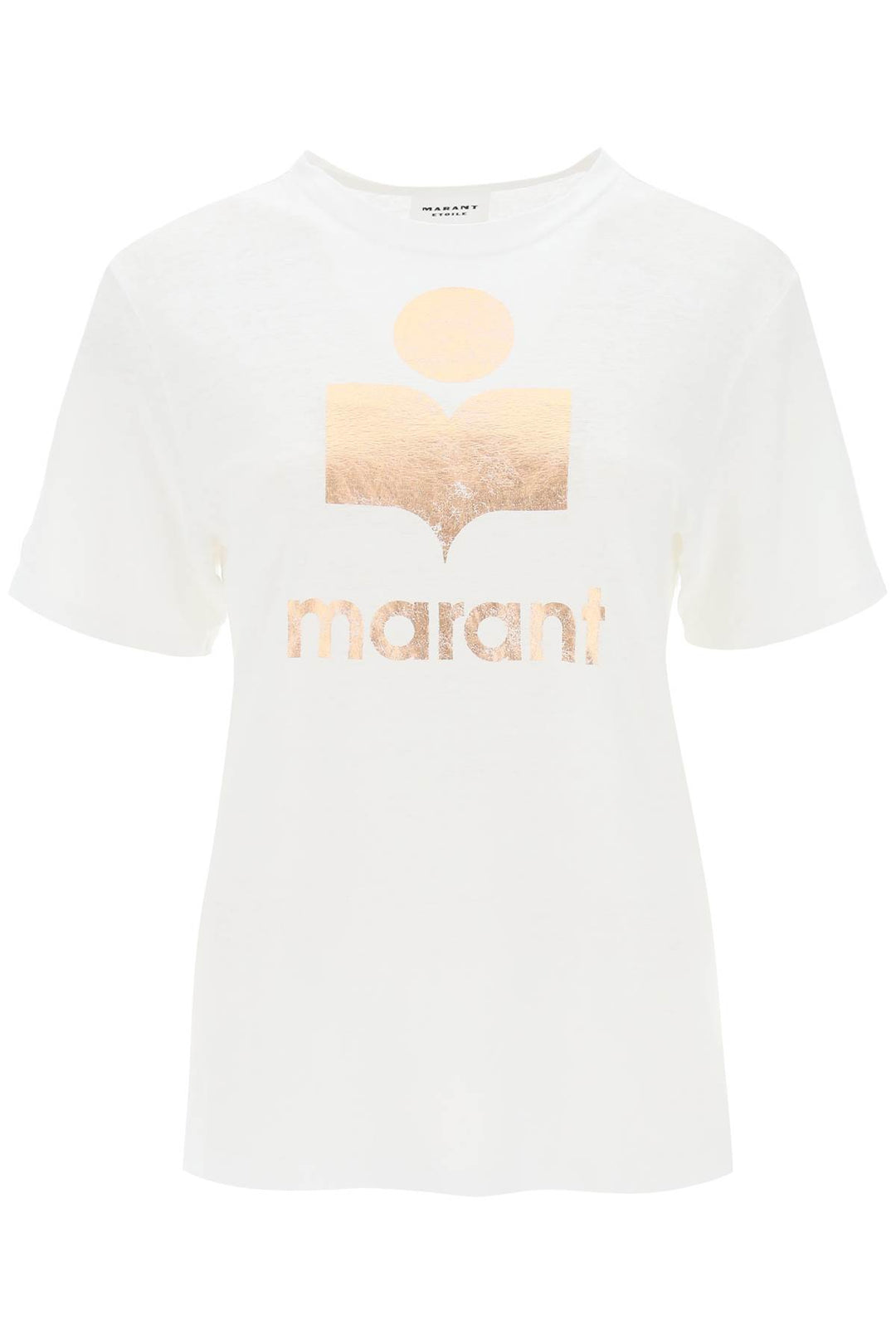 Isabel marant etoile zewel t-shirt with metallic logo print-0