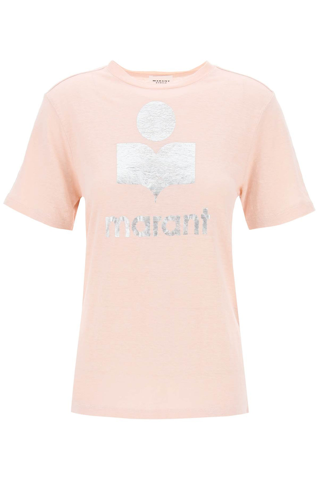 Isabel marant etoile t-shirt zewel con logo metallizzato-0