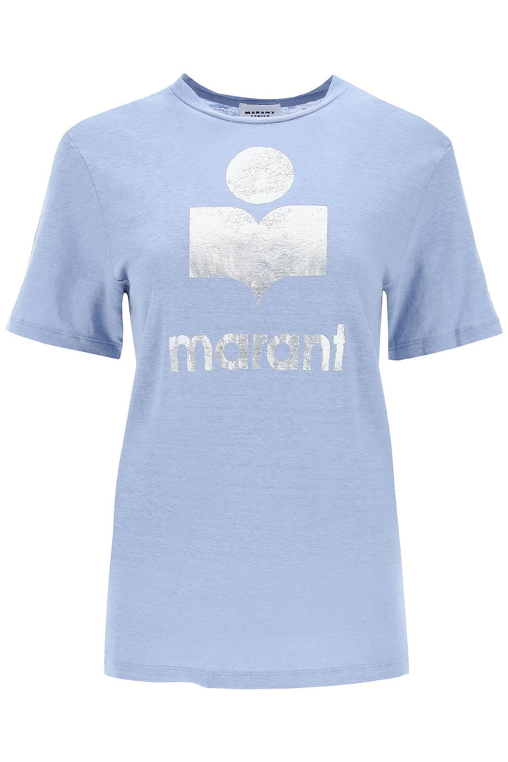 Isabel marant etoile zewel t-shirt with metallic logo print-0