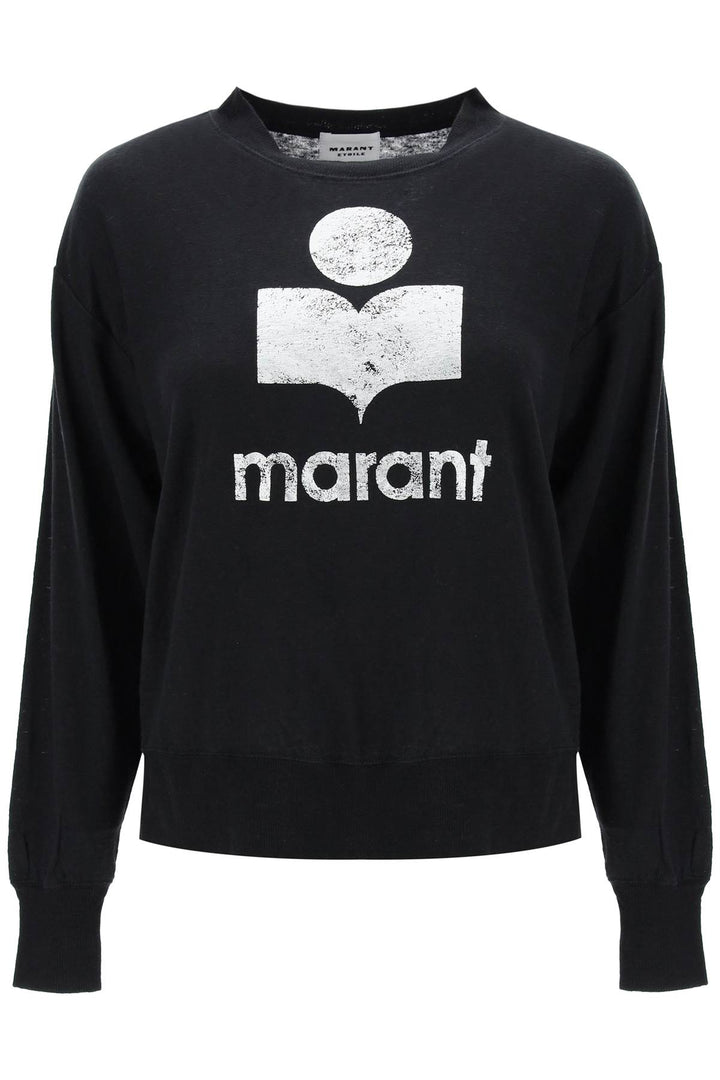 Isabel marant etoile klowia t-shirt with metallic logo print-0