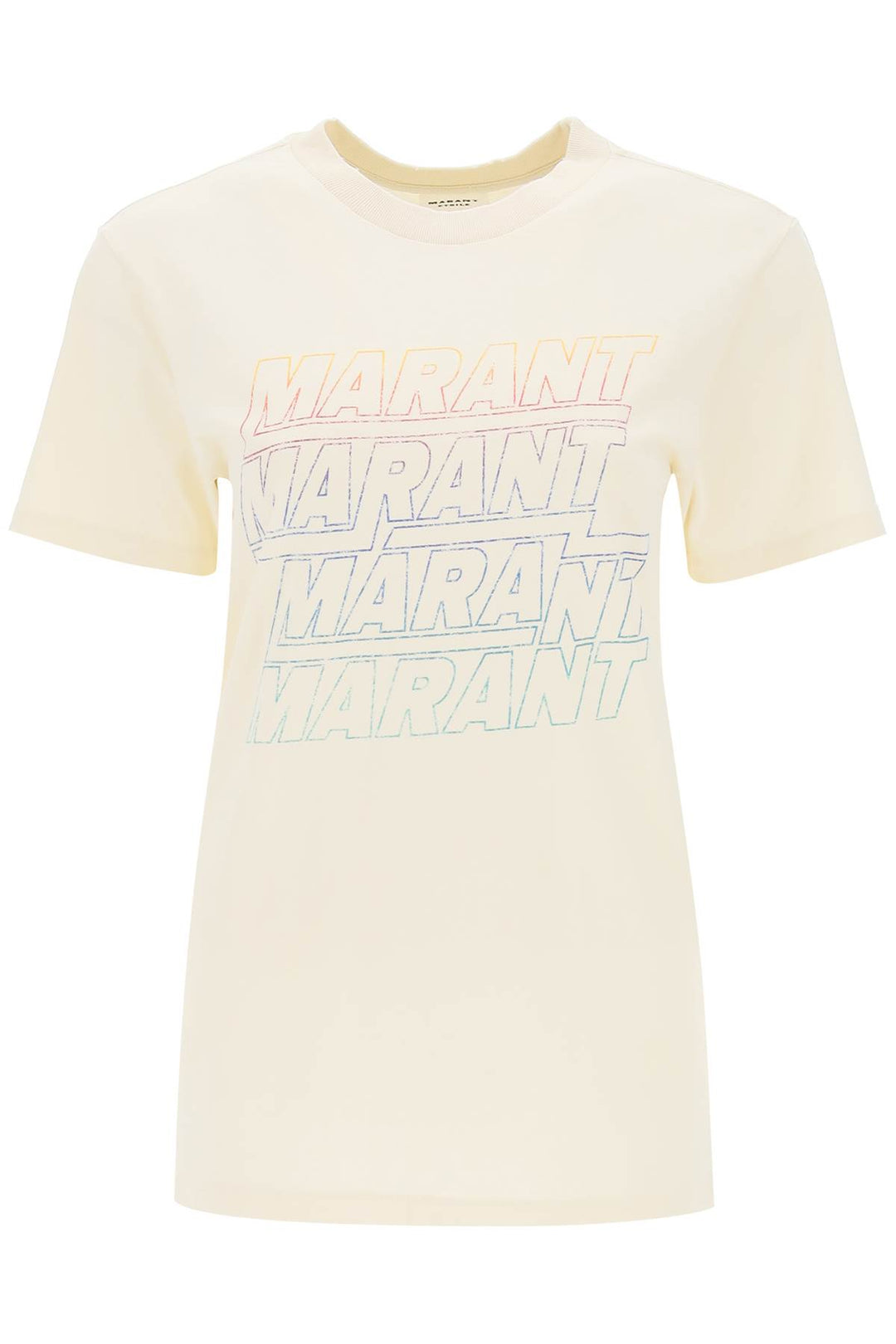 Isabel marant etoile zoeline t-shirt with logo print-0