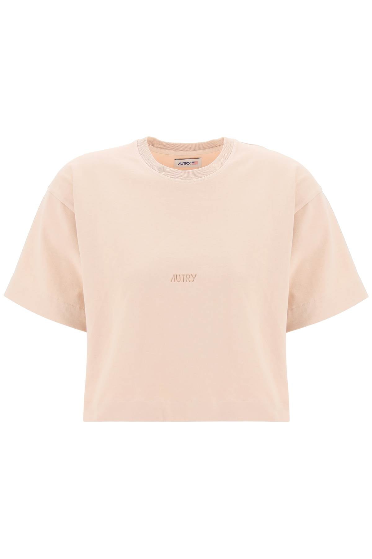 Autry boxy t-shirt with debossed logo-0