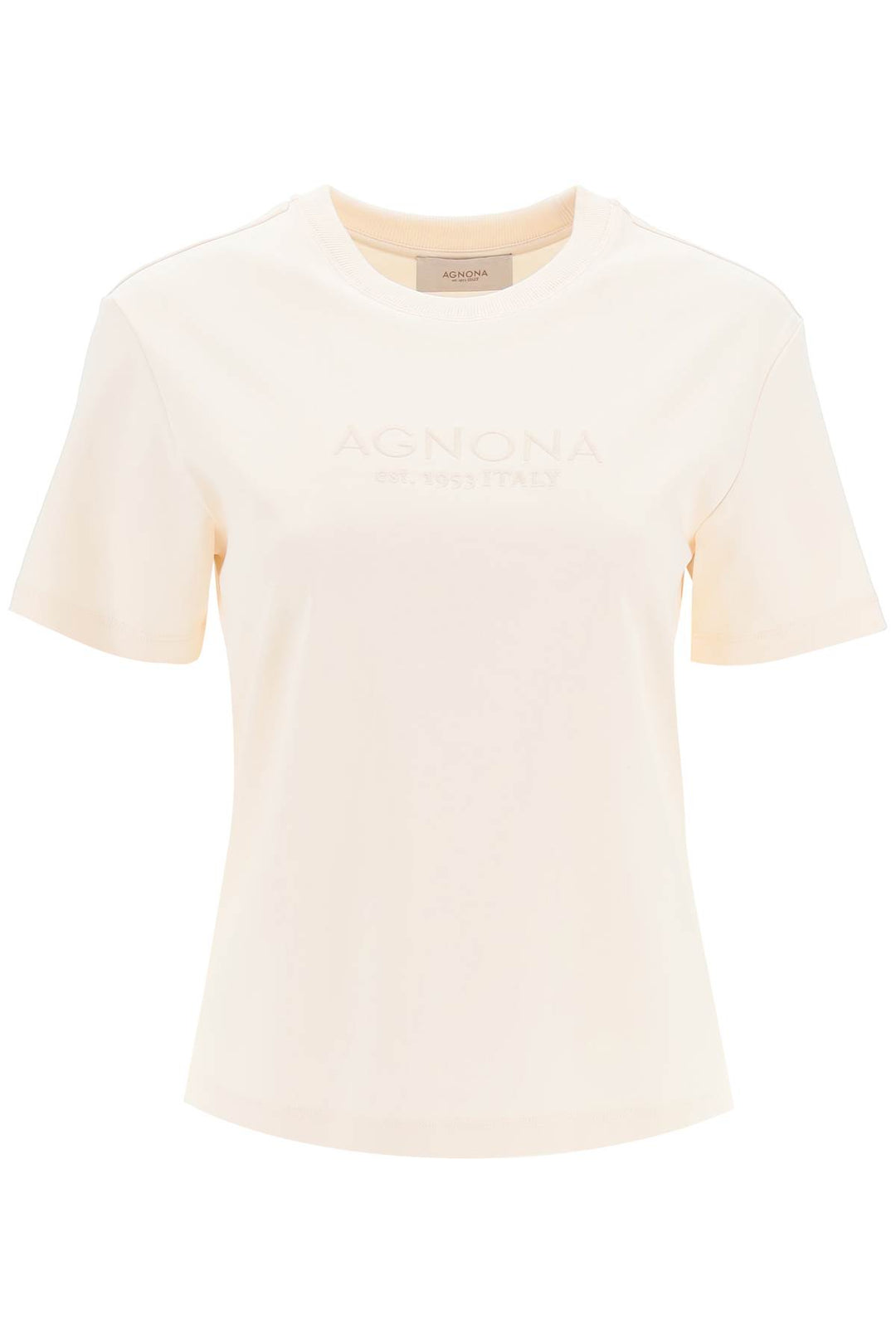 Agnona t-shirt with embroidered logo-0
