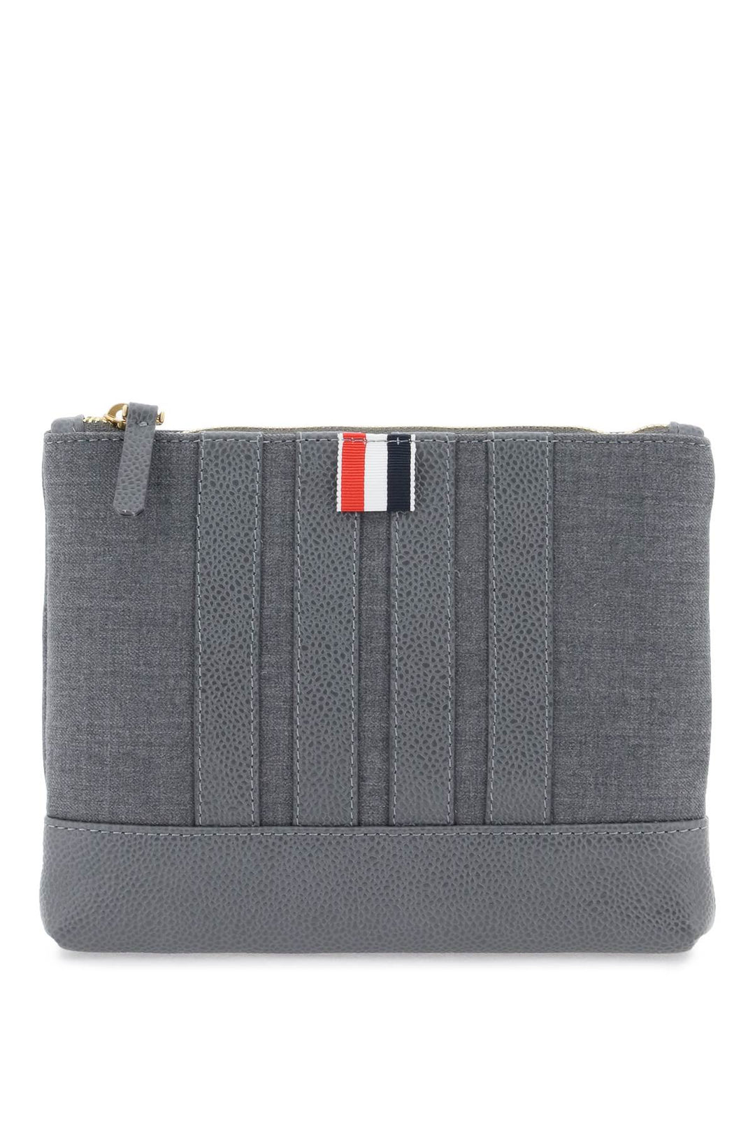 Thom browne wool 4-bar small pouch-0