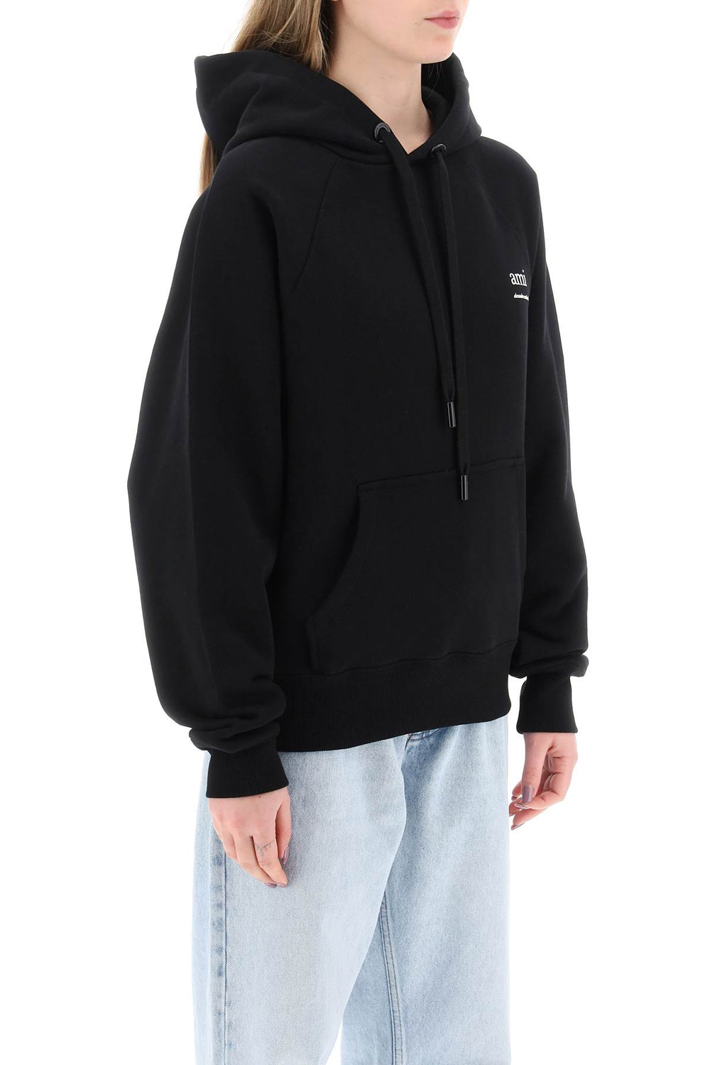 Ami paris organic cotton hoodie with hood-1
