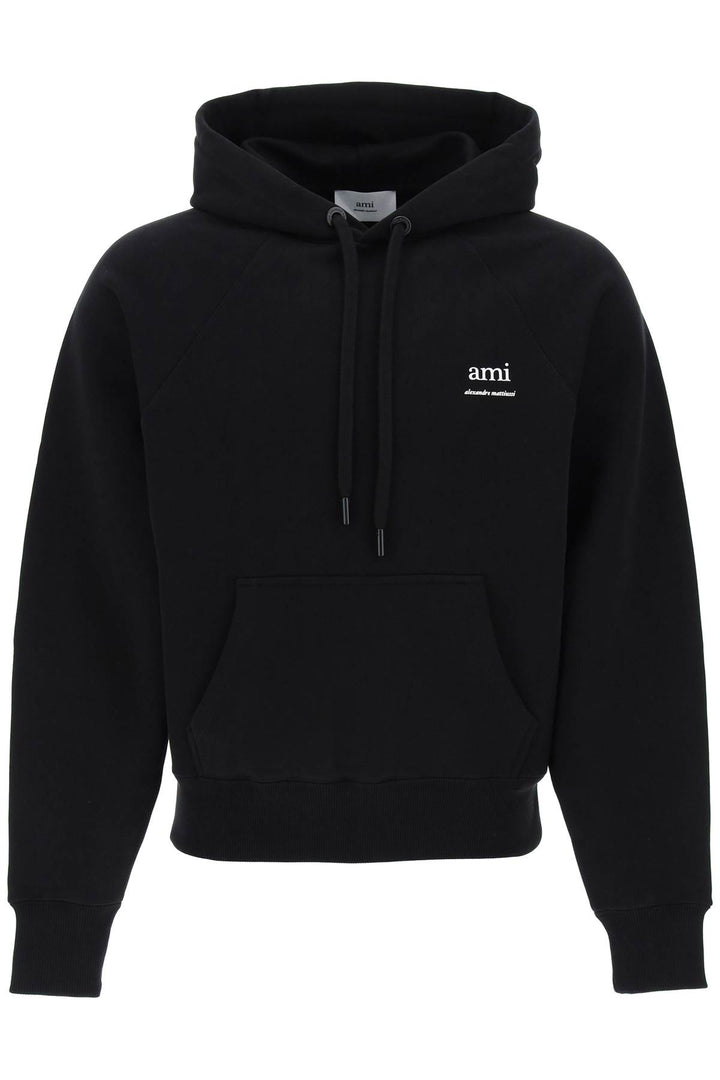 Ami paris organic cotton hoodie with hood-0