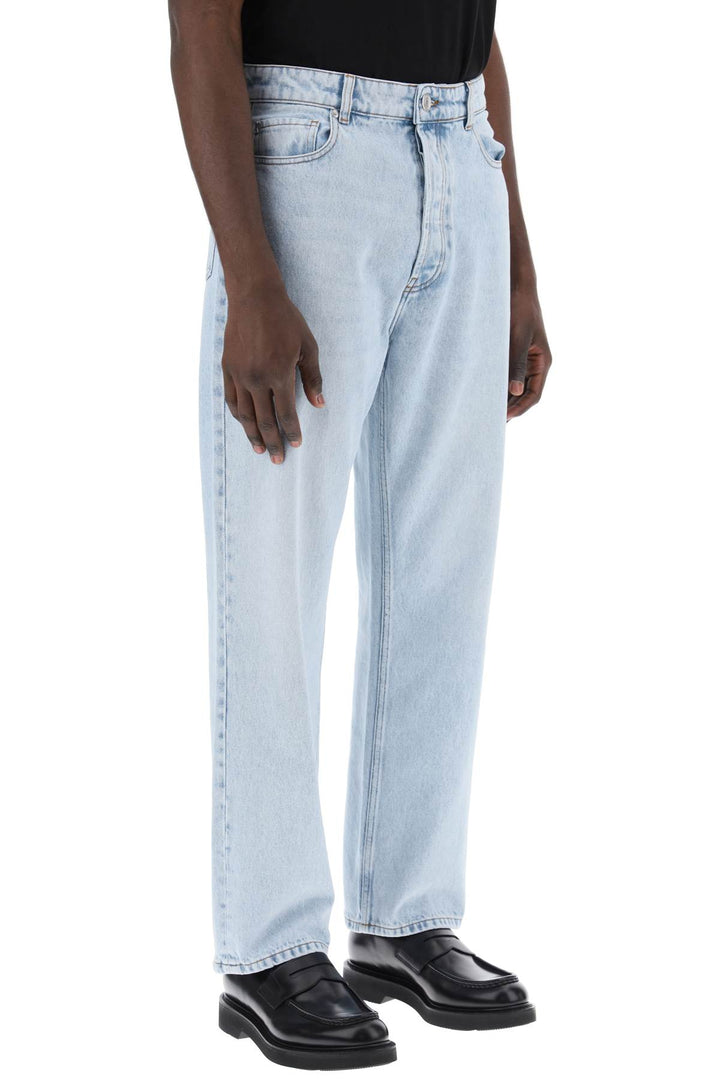 Ami paris wide leg denim jeans with a relaxed fit-2