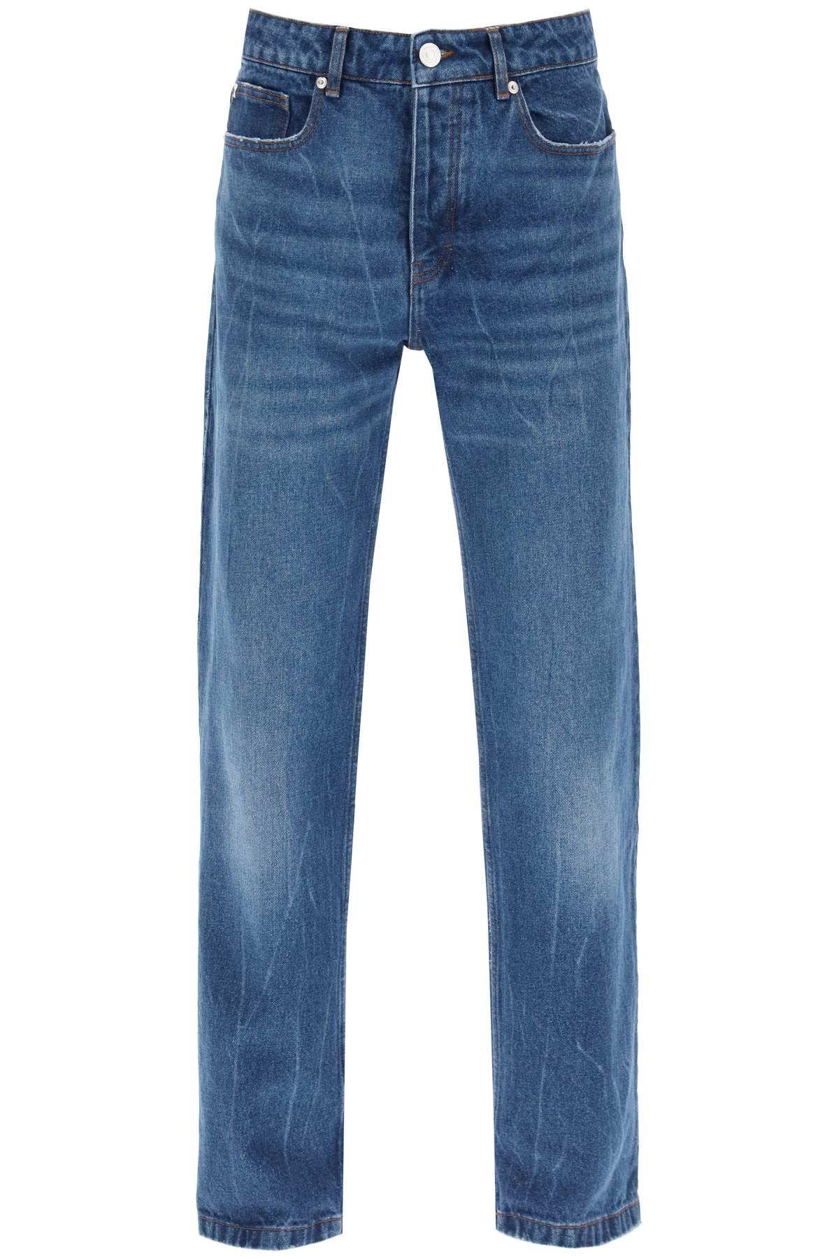 Ami paris loose jeans with straight cut-0