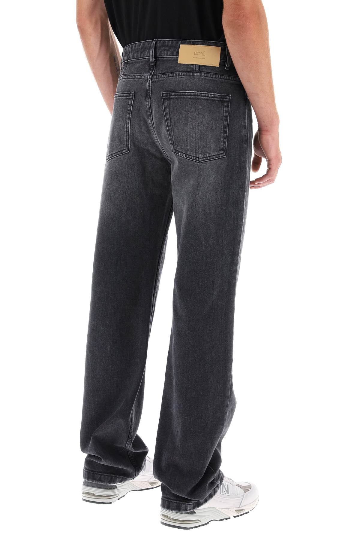 Ami paris loose jeans with straight cut-2