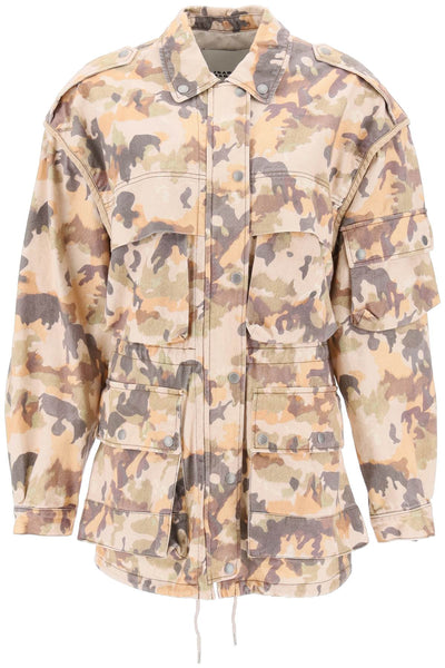 Isabel marant 'elize' jacket in cotton with camouflage pattern-0