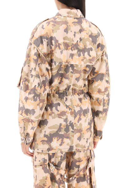 Isabel marant 'elize' jacket in cotton with camouflage pattern-2