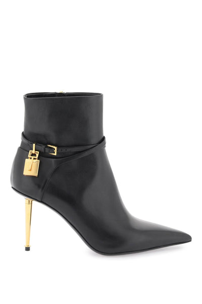 Tom ford leather ankle boots with padlock-0
