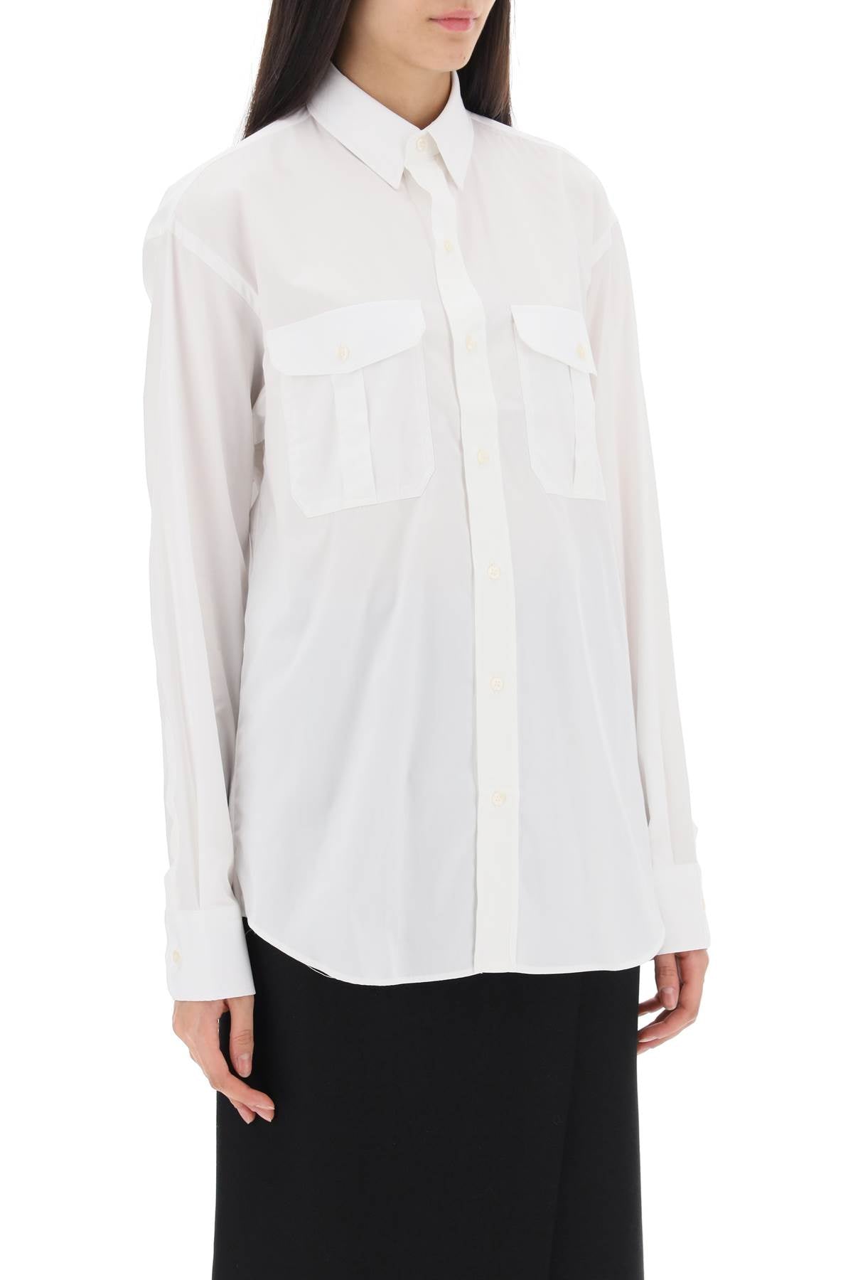 Wardrobe.nyc maxi shirt in cotton batista-1