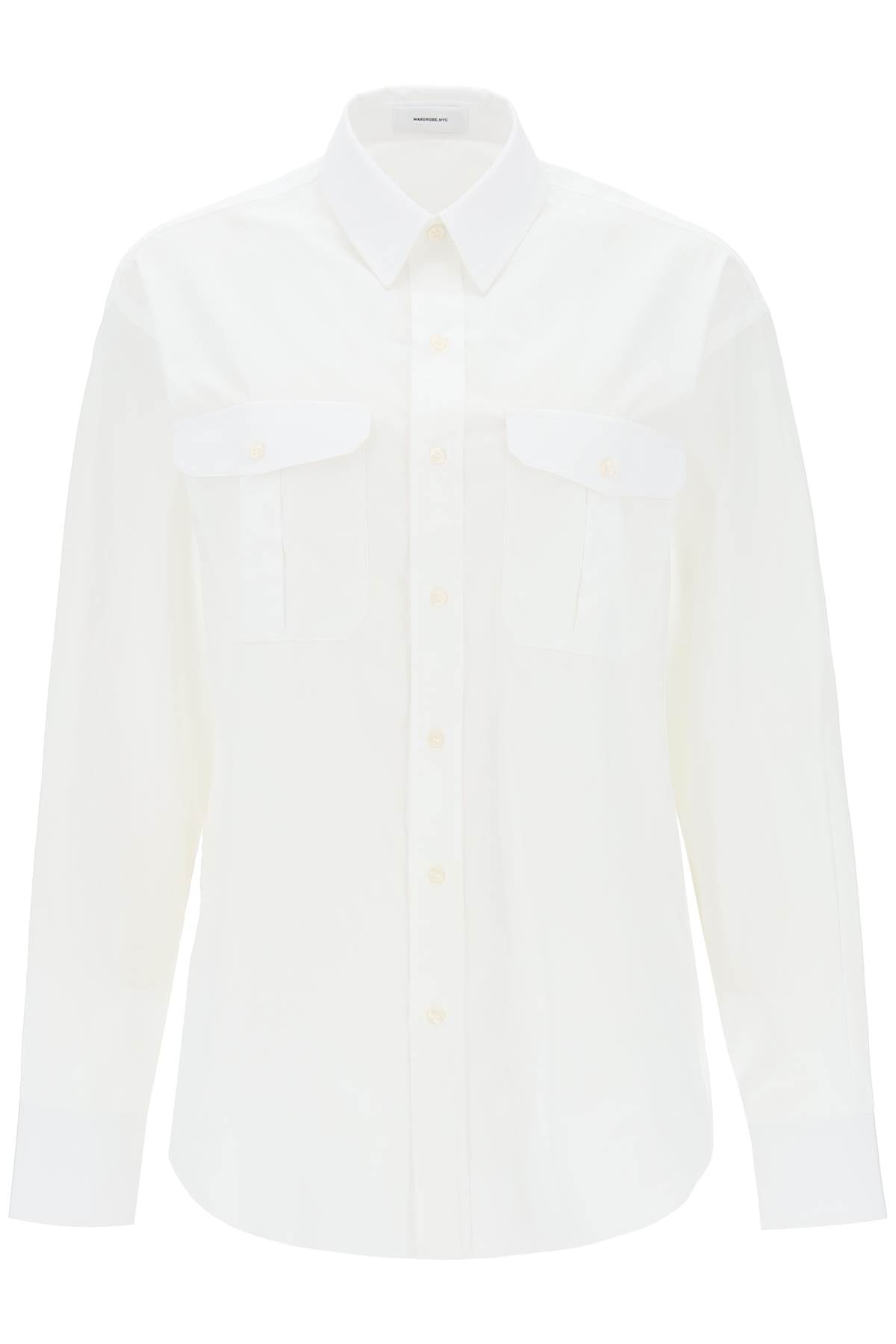 Wardrobe.nyc maxi shirt in cotton batista-0