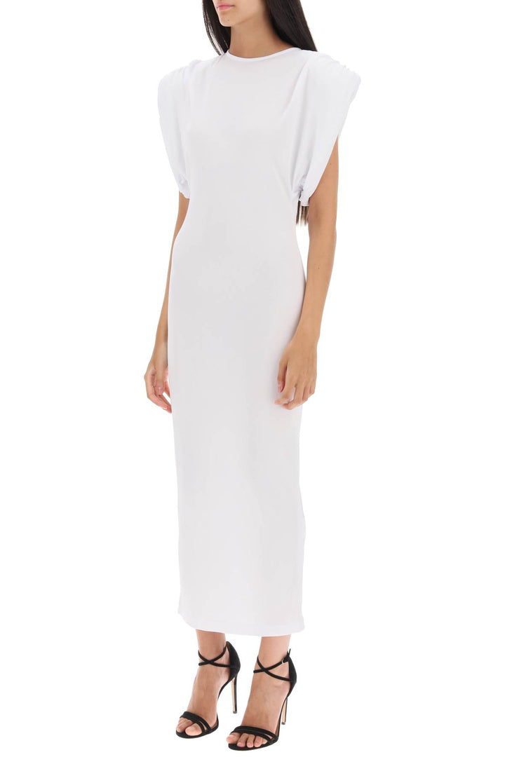 Wardrobe.nyc midi sheath dress with structured shoulders-3