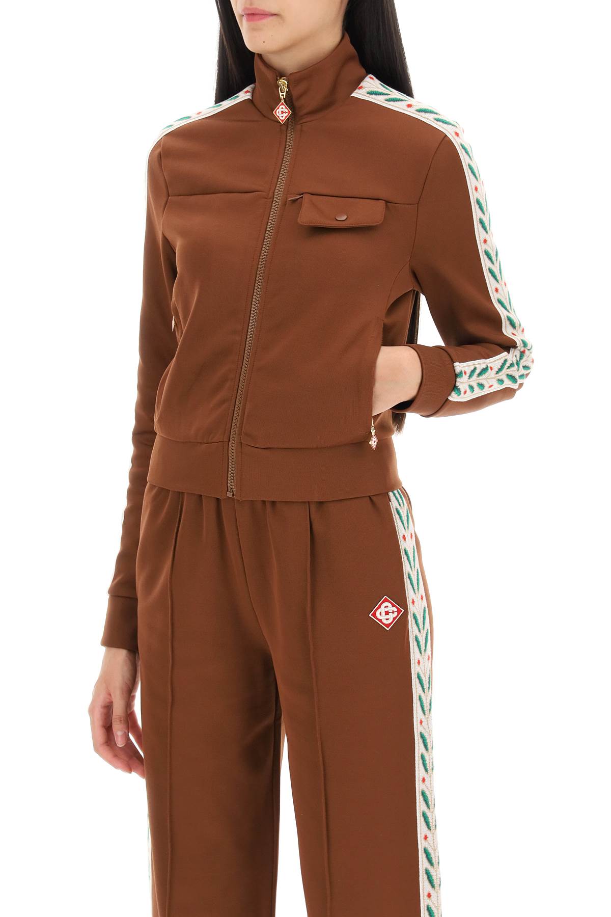 Casablanca laurel zip-up sweatshirt-3